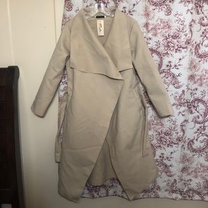 Belted Waterfall Coat